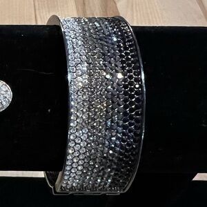 Lia Sophia Multi Color Rhinestone Bracelet (Black/Gray/Silver)